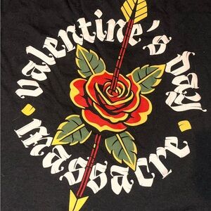 Large Valentines Day Massacre Black Graphic Shirt